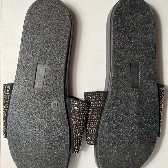 Big Buddha black and bronze beaded slides. Size 10 - Picture 6 of 6